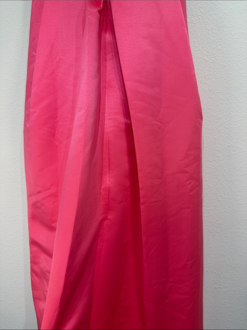 Trina Turk Baroness Cape Dress Pink Satin Belted Midi Size 6 NWT - Picture 5 of 11
